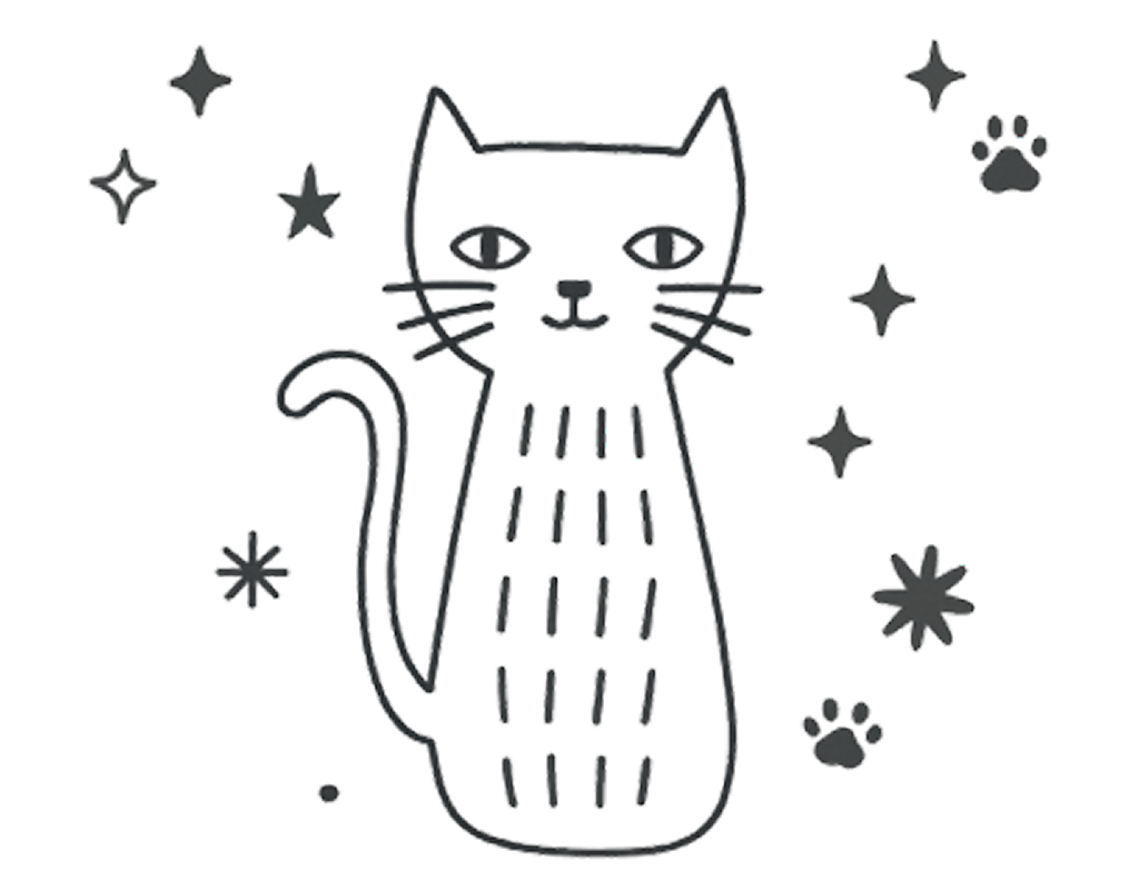 かわいい猫が座っている
