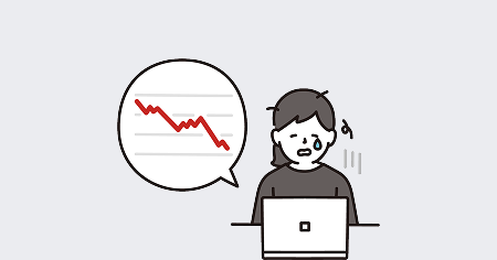 投資に失敗し泣いている女性