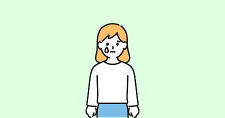 悲しくて泣く女性